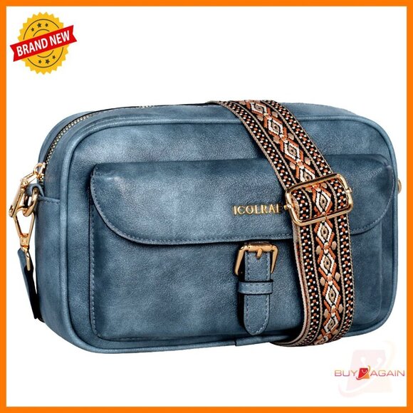 Handbags - Vegan Leather Crossbody Bag Mini Purse Adjustable Strap Travel